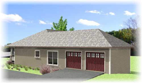Right Side View of this 4-Bedroom, 1612 Sq Ft Plan - 123-1043