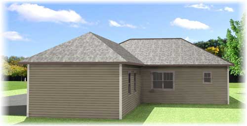 Left Side View of this 4-Bedroom, 1612 Sq Ft Plan - 123-1043