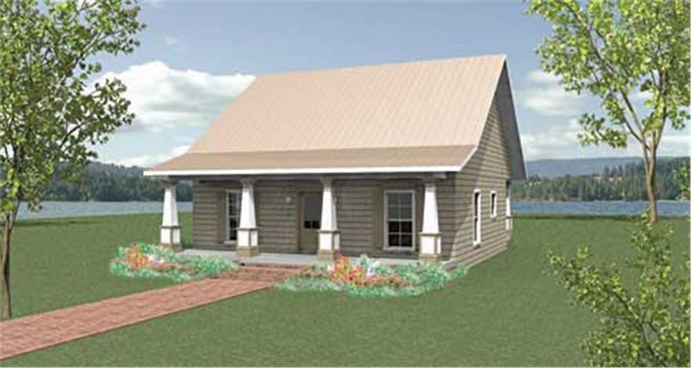 Front View of this 2-Bedroom, 1122 Sq Ft Plan - 123-1045