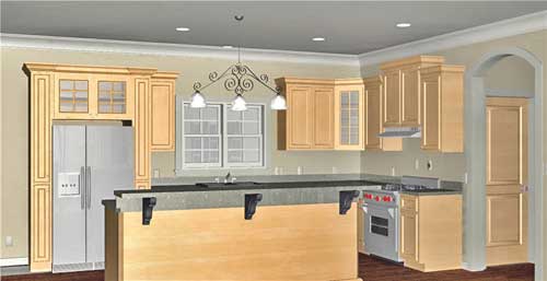 Kitchen of this 3-Bedroom, 1958 Sq Ft Plan - 123-1046
