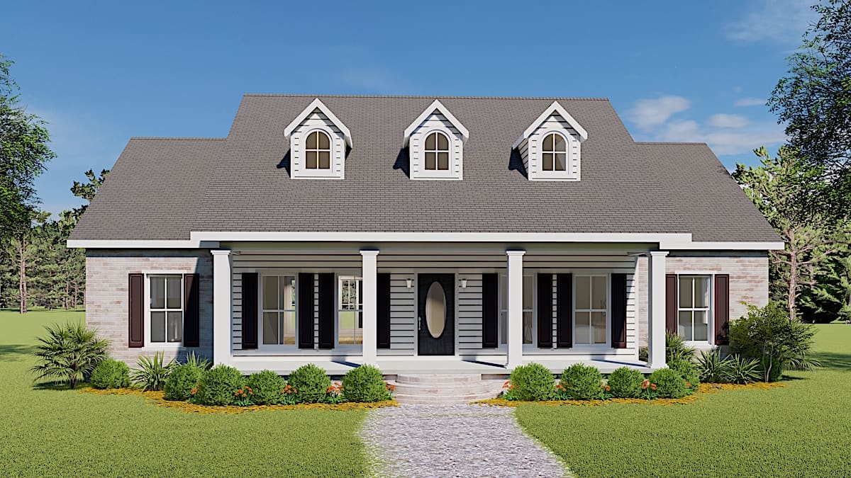 Country home (ThePlanCollection: Plan #123-1051)