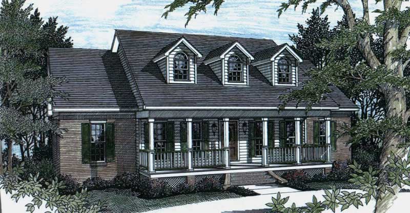 Front View of this 3-Bedroom, 1785 Sq Ft Plan - 123-1051