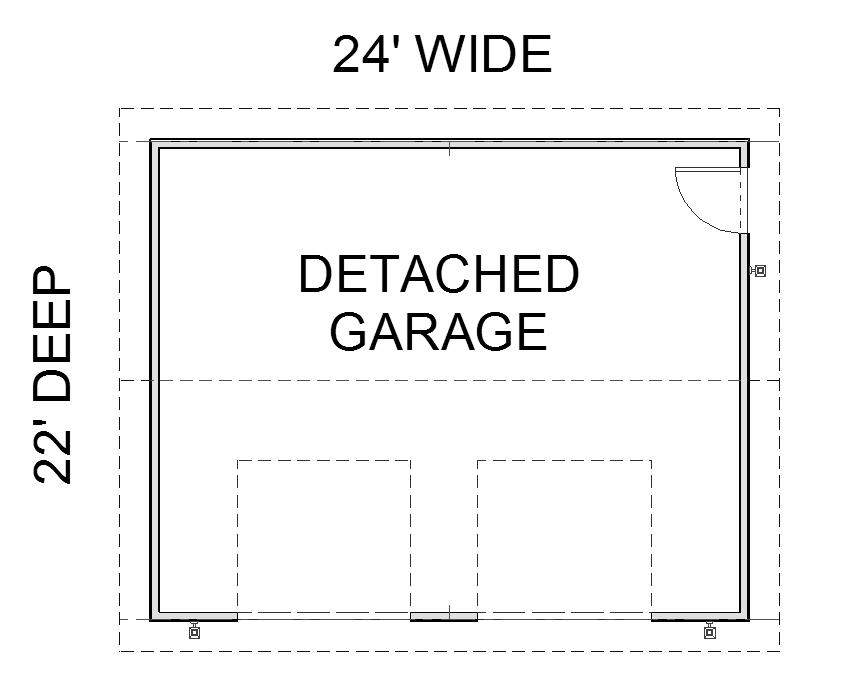 Floor Plan Garage of Country Plan #123-1052