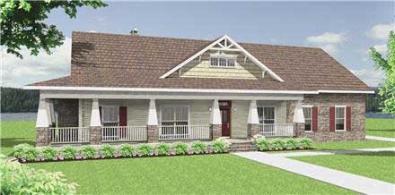 Front View of this 4-Bedroom, 2818 Sq Ft Plan - 123-1056