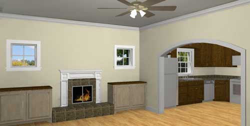 Great Room of this 3-Bedroom, 1485 Sq Ft Plan - 123-1057