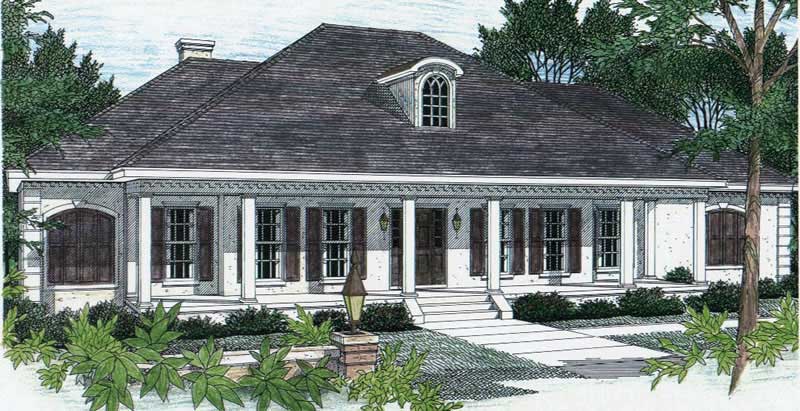Front View of this 4-Bedroom, 2605 Sq Ft Plan - 123-1060