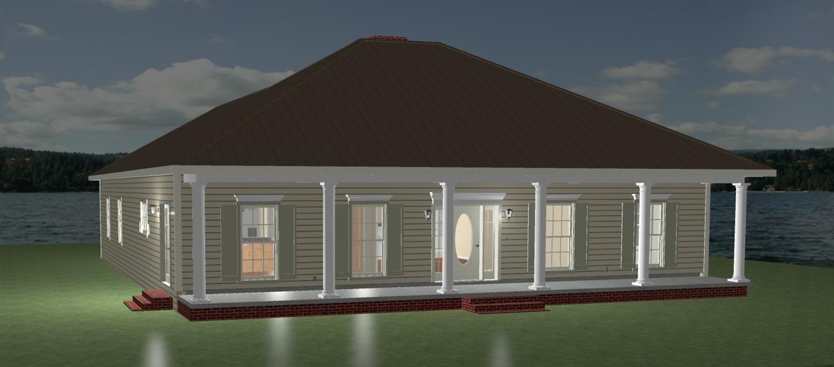 Front View of this 3-Bedroom, 2052 Sq Ft Plan - 123-1062