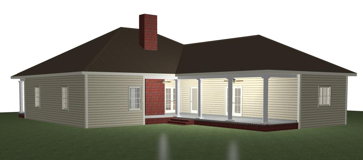 Right Side View of this 3-Bedroom, 2052 Sq Ft Plan - 123-1062