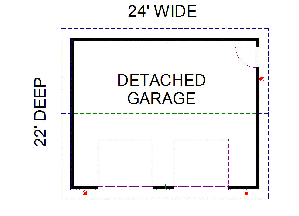 Floor Plan Garage of Southern Plan #123-1064