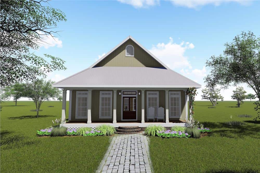 Front View of this 2-Bedroom, 1292 Sq Ft Plan - 123-1071
