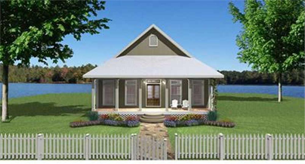 Home Plan Front Elevation of this 2-Bedroom,1292 Sq Ft Plan -123-1071