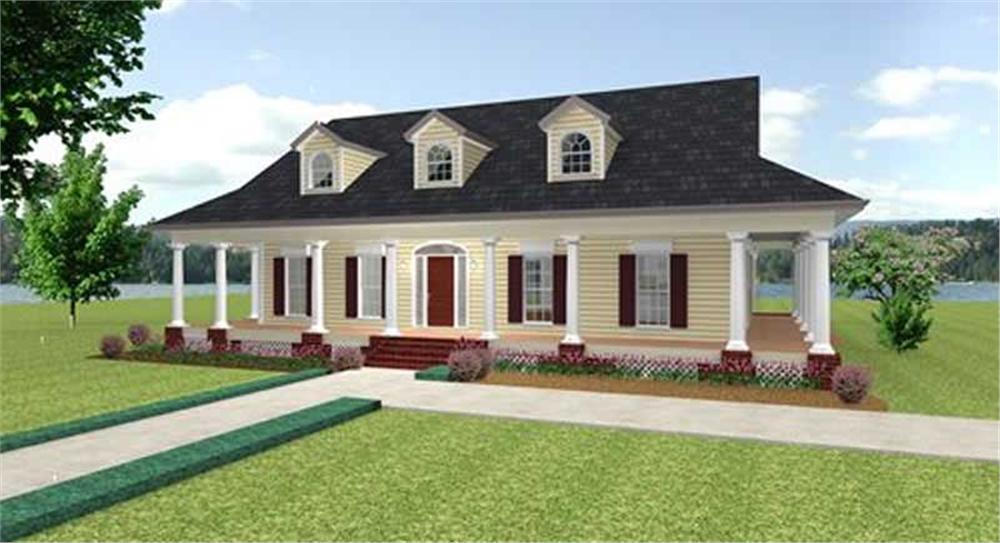 Front View of this 3-Bedroom, 2123 Sq Ft Plan - 123-1072