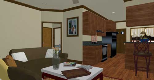 Great Room of this 3-Bedroom, 1327 Sq Ft Plan - 123-1075