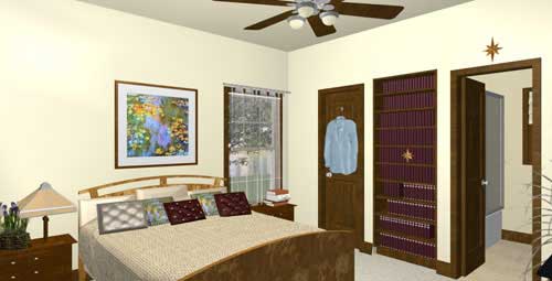 Master Bedroom of this 3-Bedroom, 1327 Sq Ft Plan - 123-1075