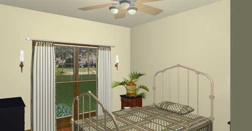 Bedroom of this 3-Bedroom, 1327 Sq Ft Plan - 123-1075