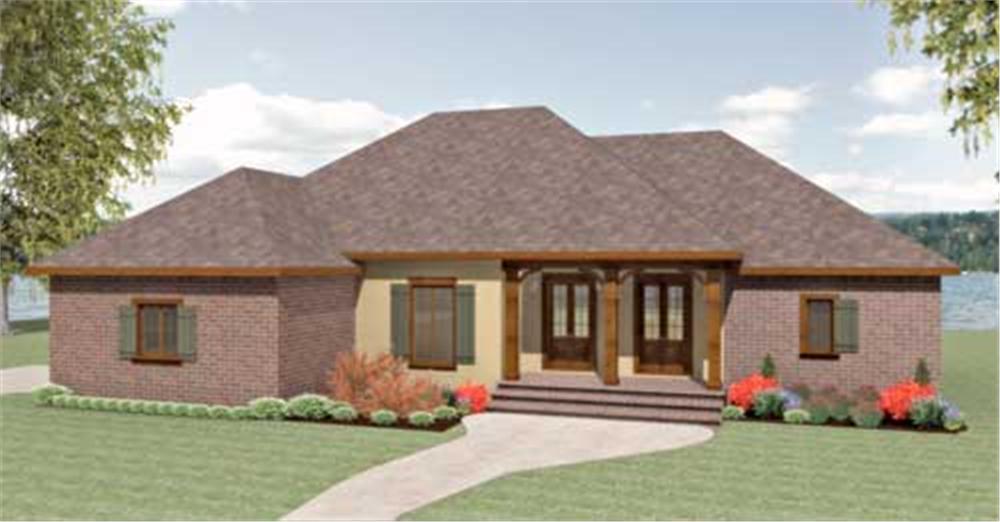 Home Plan Front Elevation of this 3-Bedroom,2291 Sq Ft Plan -123-1079