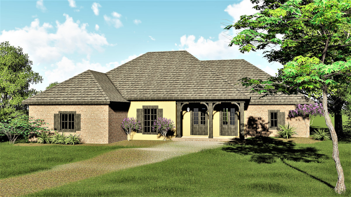 Front View of this 3-Bedroom, 2291 Sq Ft Plan - 123-1079