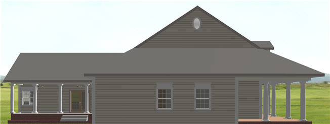Home Plan Left Elevation of this 4-Bedroom,2452 Sq Ft Plan -123-1082