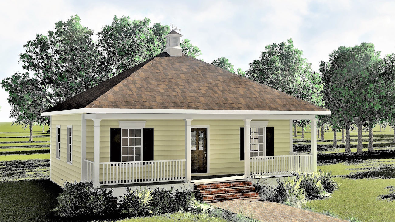 Front View of this 2-Bedroom, 864 Sq Ft Plan - 123-1085