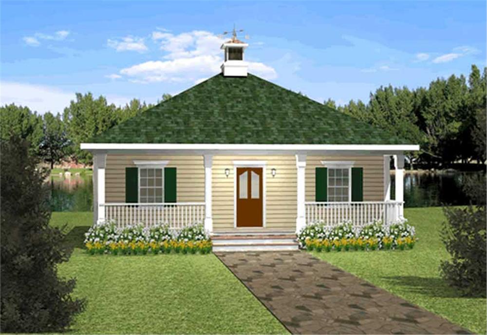 Front View of this 2-Bedroom, 864 Sq Ft Plan - 123-1085