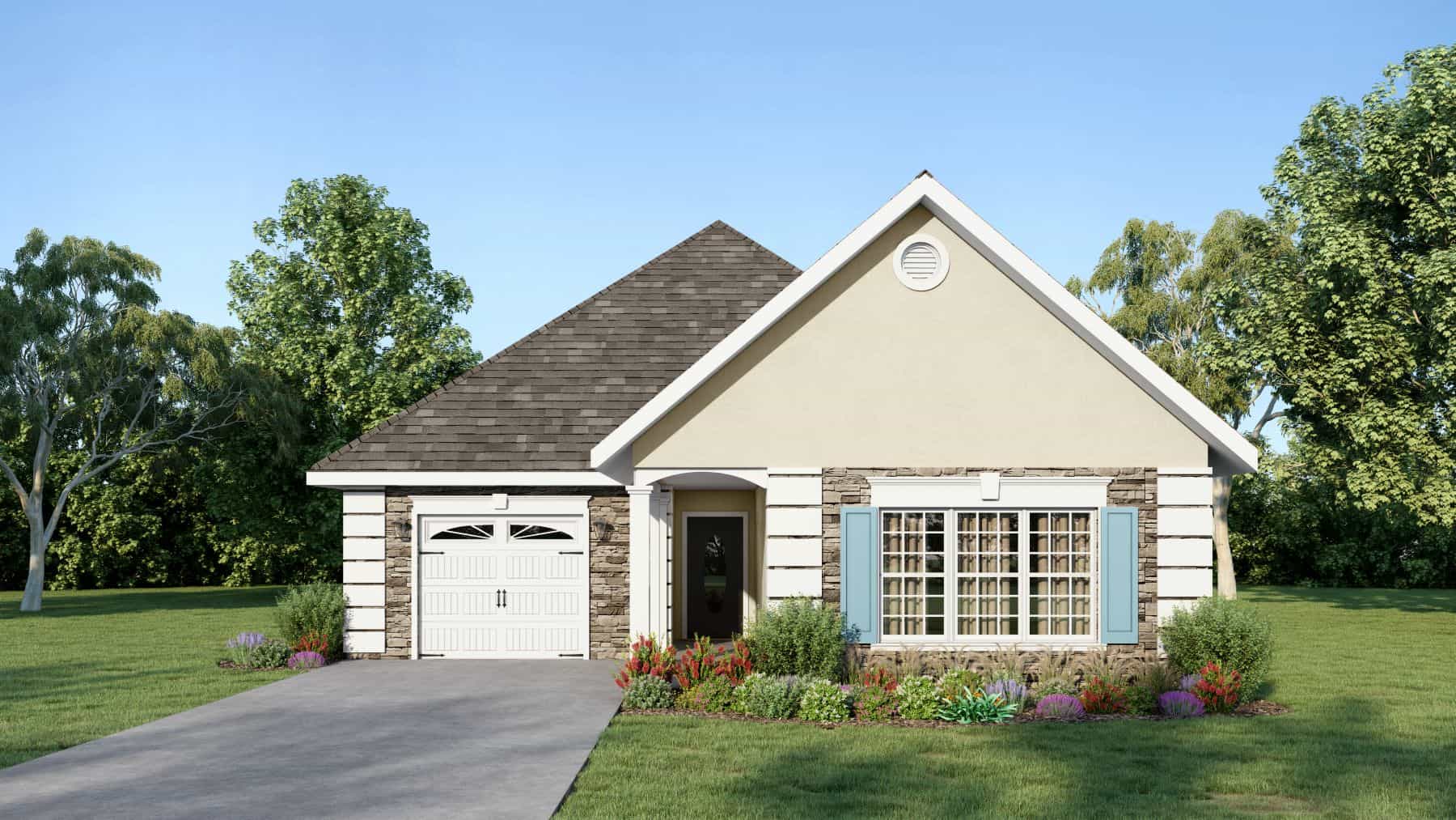 Small Ranch house design (ThePlanCollection: Plan #123-1090)