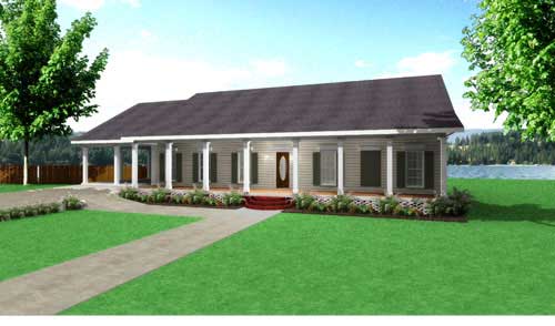 Country home (ThePlanCollection: Plan #123-1091)