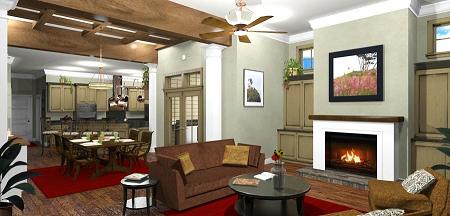 Living Room of this 3-Bedroom, 2208 Sq Ft Plan - 123-1093
