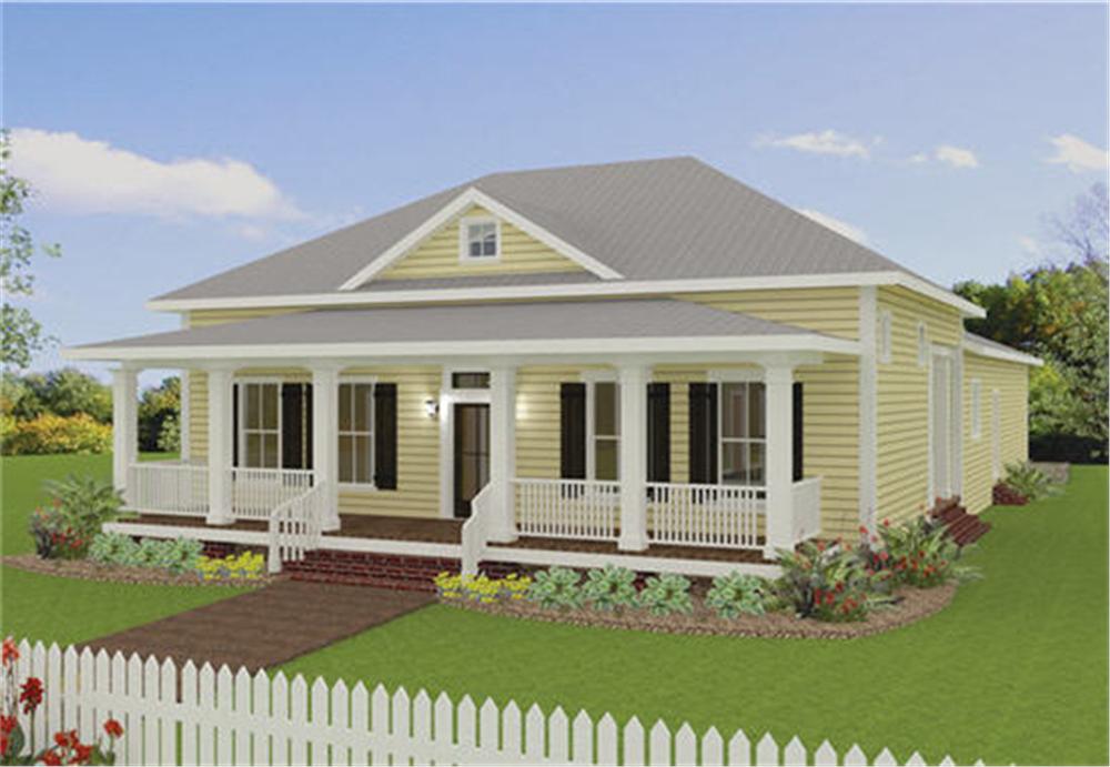Front View of this 3-Bedroom, 2208 Sq Ft Plan - 123-1093