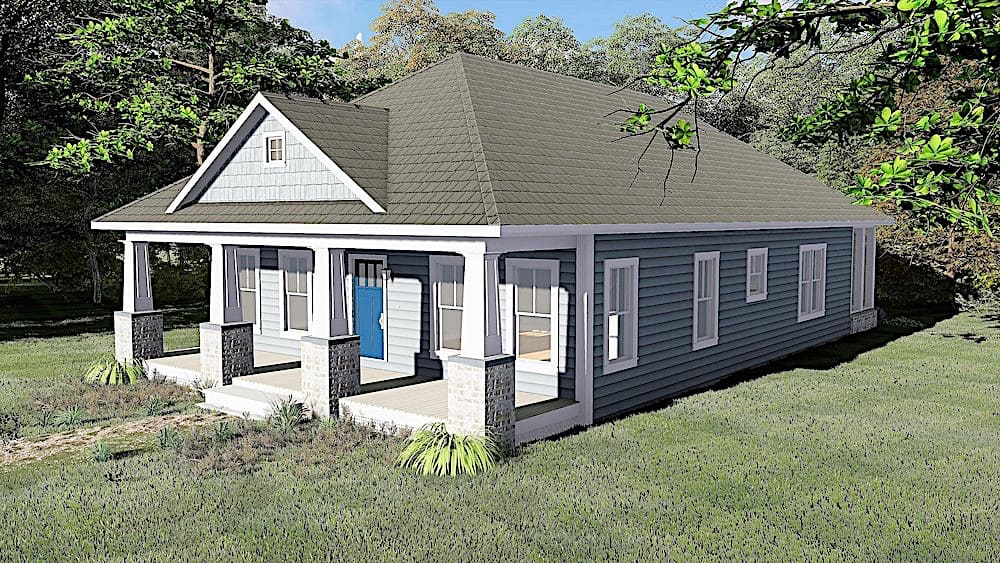 Side View of this 3-Bedroom,1587 Sq Ft Plan -1587