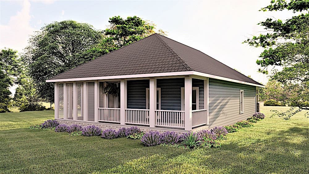 Rear View of this 3-Bedroom,1587 Sq Ft Plan -1587