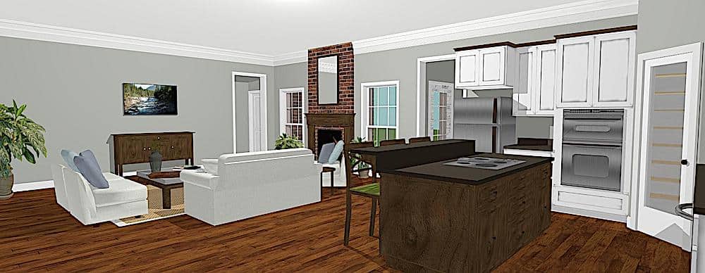 Kitchen of this 3-Bedroom, 1717 Sq Ft Plan - 123-1097