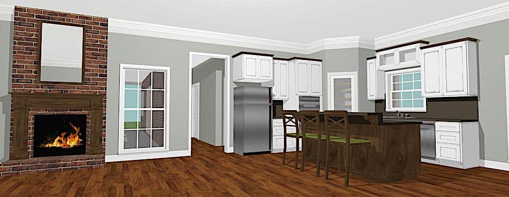 Kitchen of this 3-Bedroom, 1717 Sq Ft Plan - 123-1097