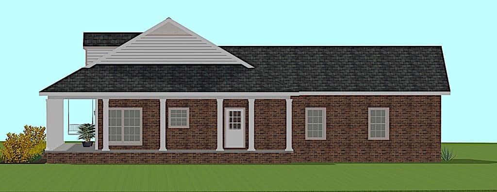Home Plan Right Elevation of this 3-Bedroom,1717 Sq Ft Plan -123-1097