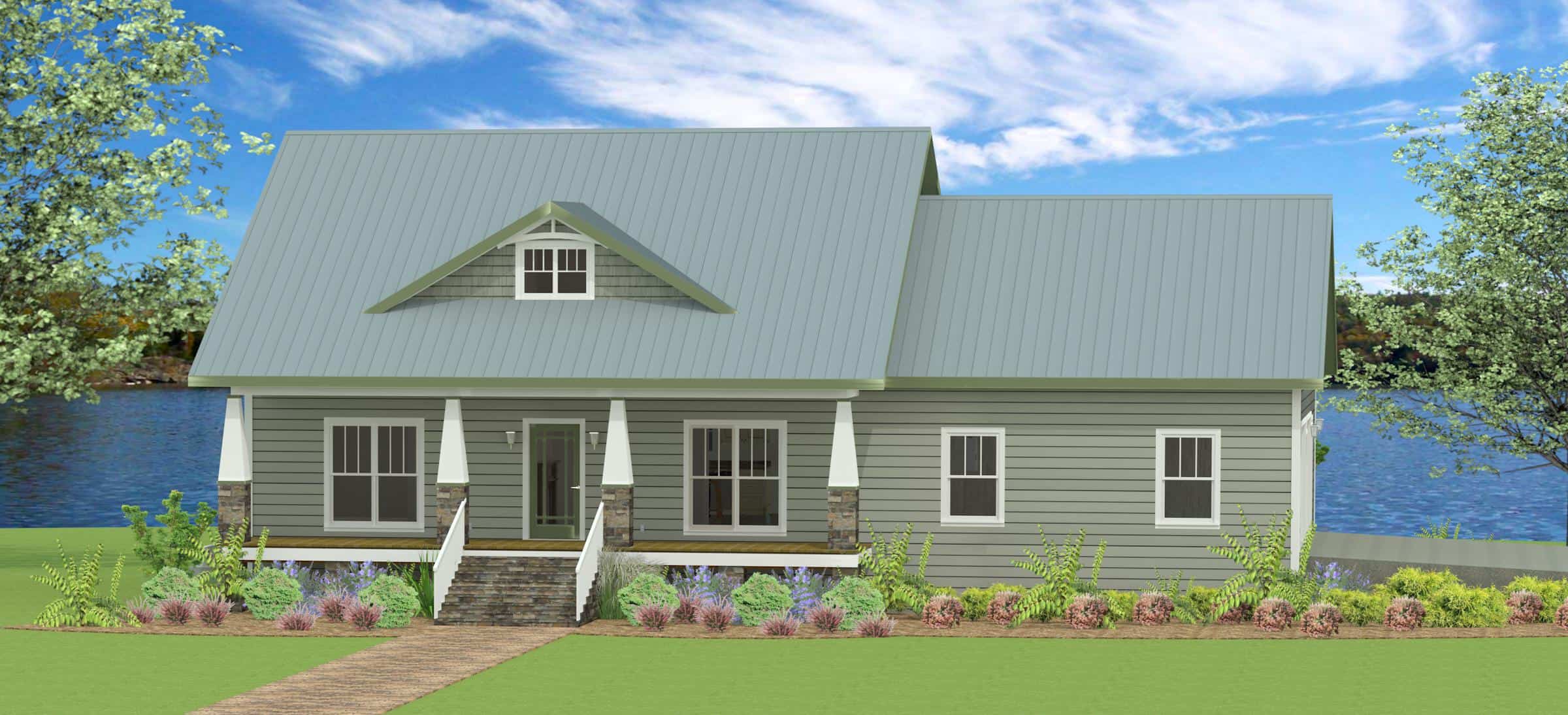 Front View of this 2-Bedroom, 1882 Sq Ft Plan - 123-1098
