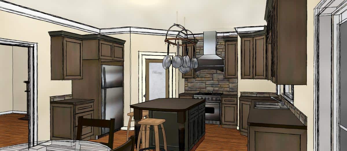 Kitchen of this 2-Bedroom, 1882 Sq Ft Plan - 123-1098