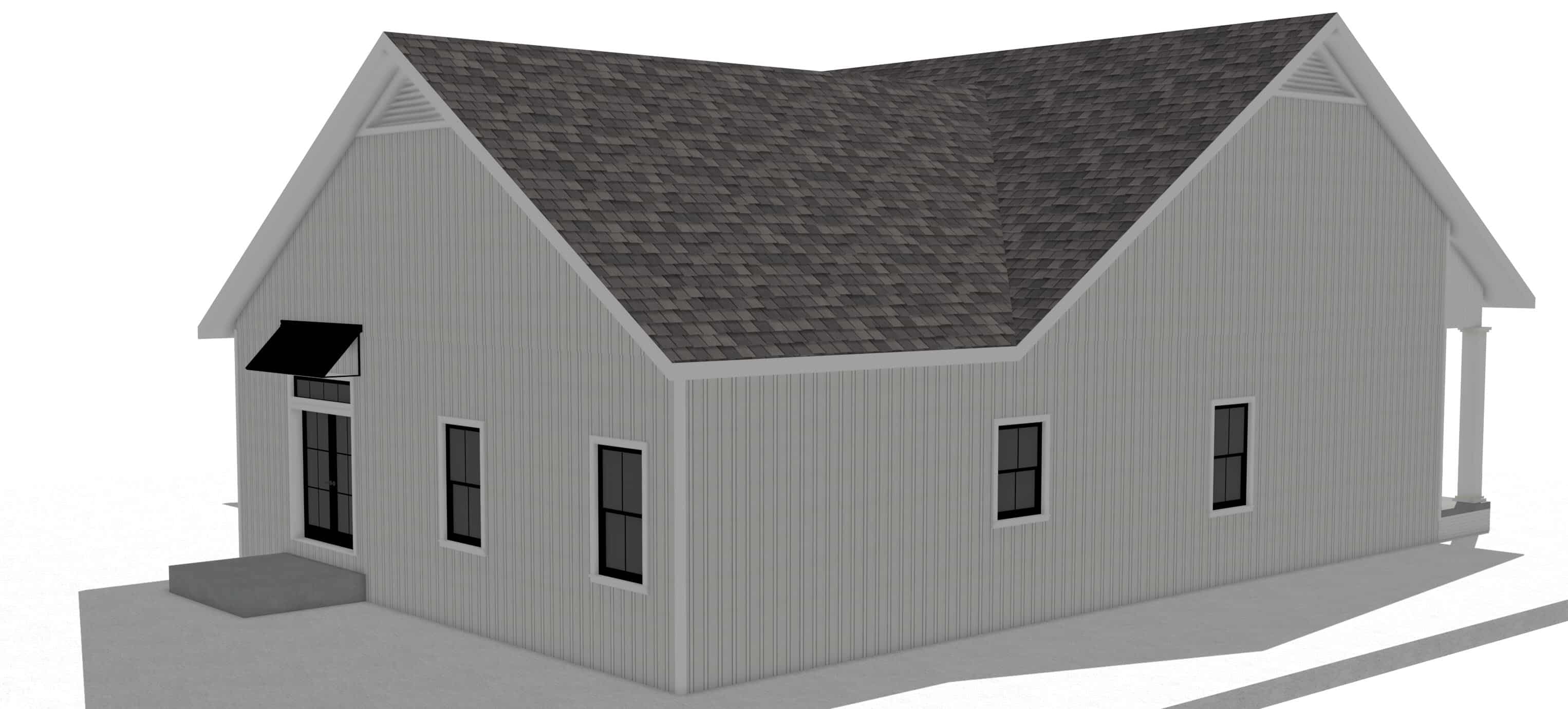 Home Plan Left Elevation of this 3-Bedroom,1908 Sq Ft Plan -123-1099