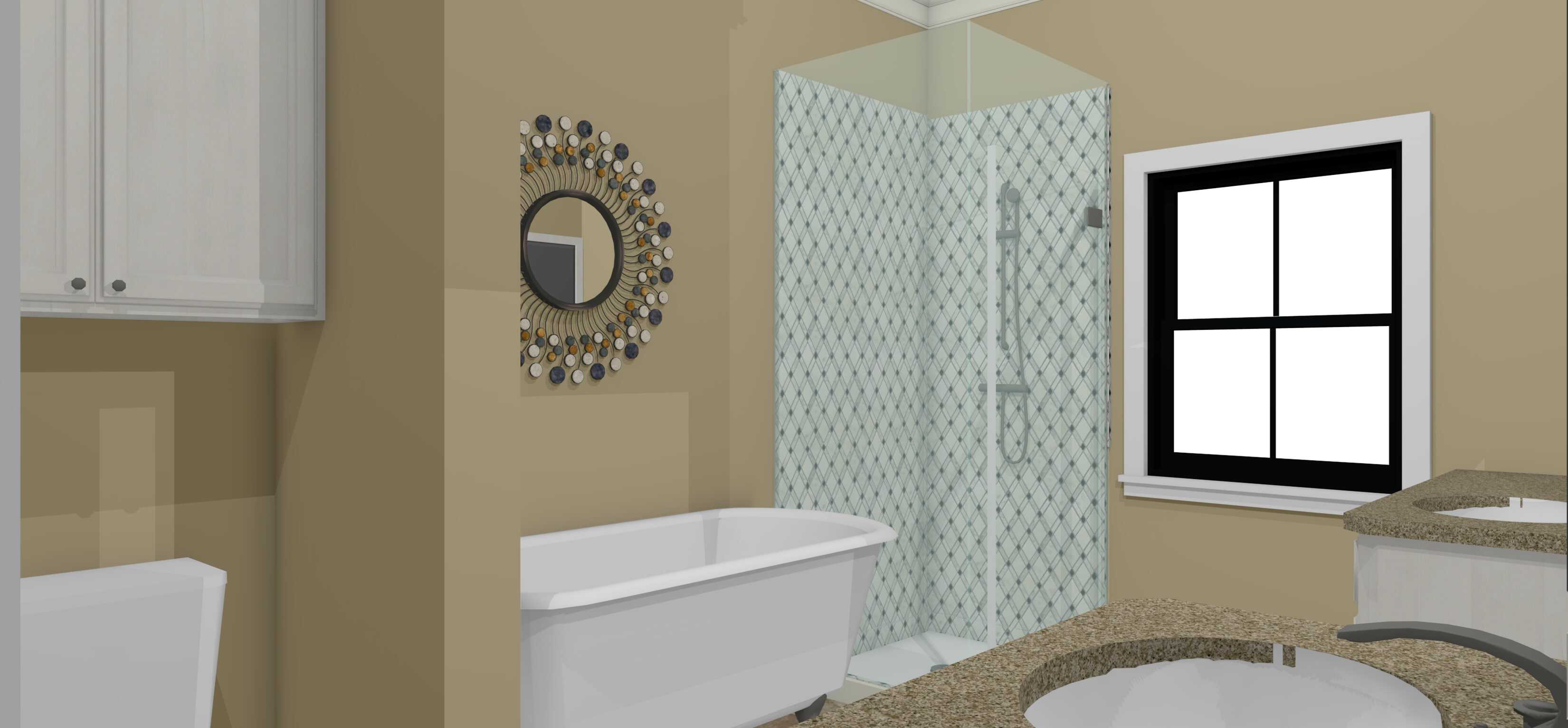Master Bathroom of this 3-Bedroom, 1908 Sq Ft Plan - 123-1099