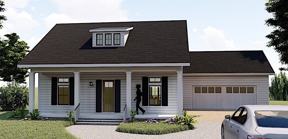 Front View of this 3-Bedroom, 1908 Sq Ft Plan - 123-1099