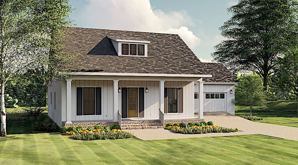 Ranch home (ThePlanCollection: Plan #123-1099)