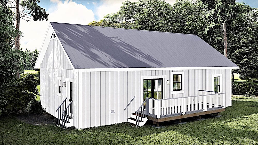 Rear View of this 3-Bedroom,1311 Sq Ft Plan -1311