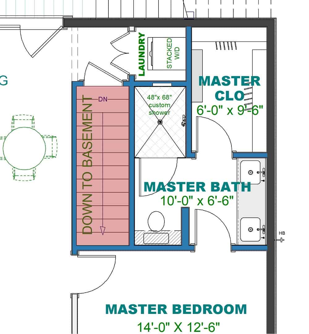 Basement of Ranch Plan #123-1100