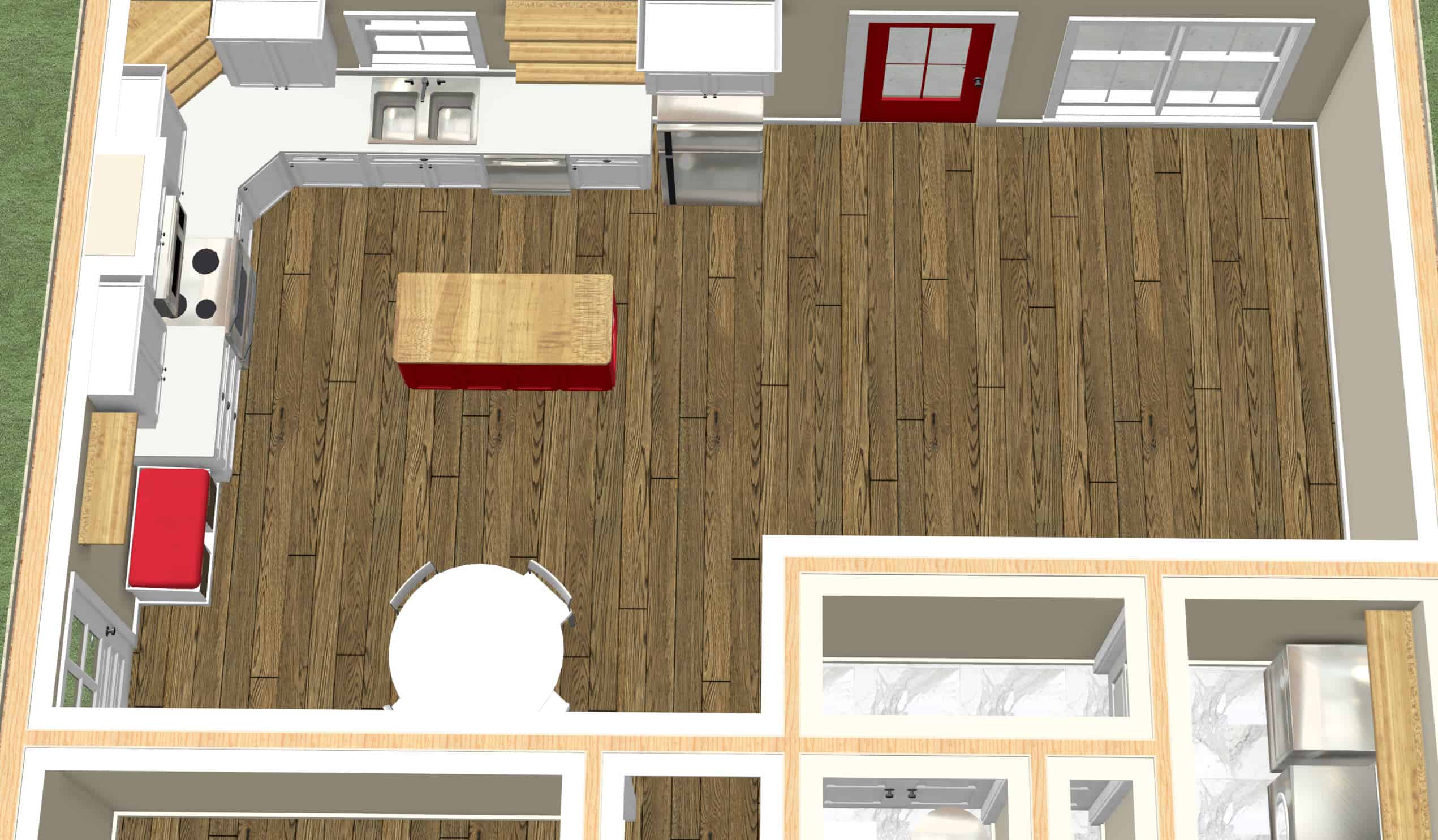 Kitchen of this 3-Bedroom, 1320 Sq Ft Plan - 123-1102