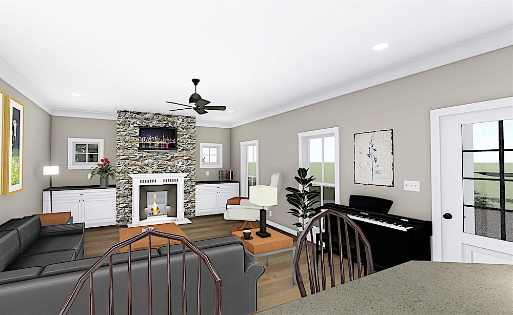 Great Room of this 2-Bedroom,1520 Sq Ft Plan -1520