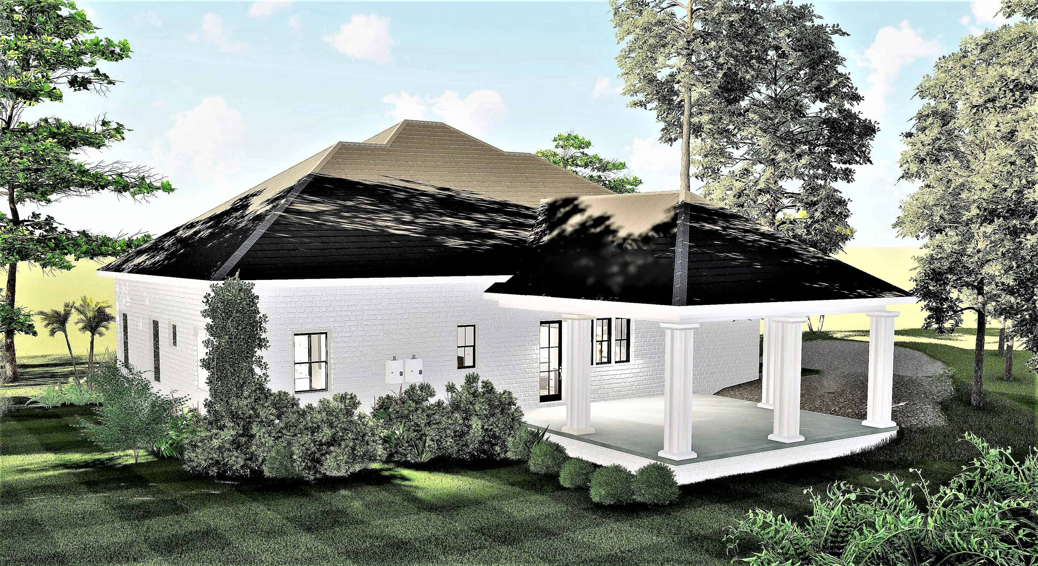 Rear View of this 3-Bedroom,2160 Sq Ft Plan -2160