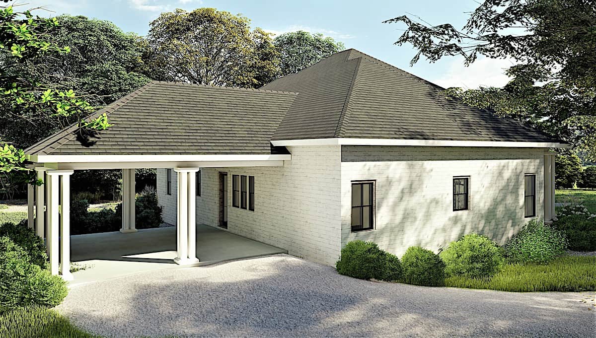 Left Side View of this 3-Bedroom, 2160 Sq Ft Plan - 123-1104