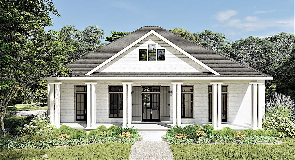 Ranch home (ThePlanCollection: Plan #123-1104)