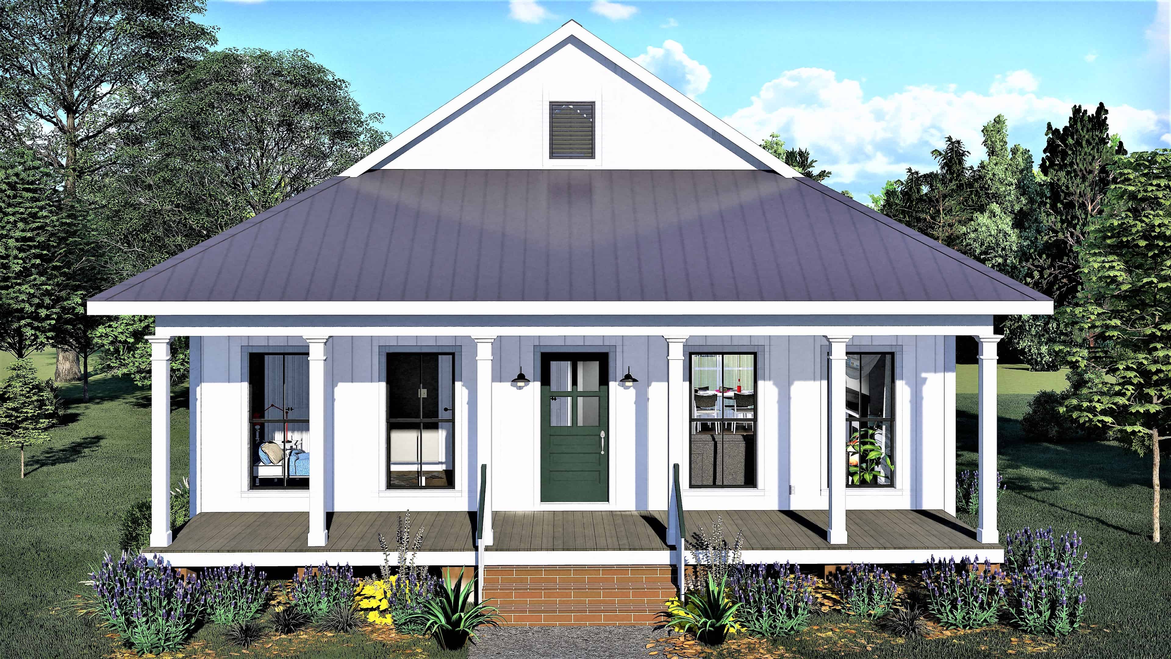 Bungalow home (ThePlanCollection: Plan #123-1108)