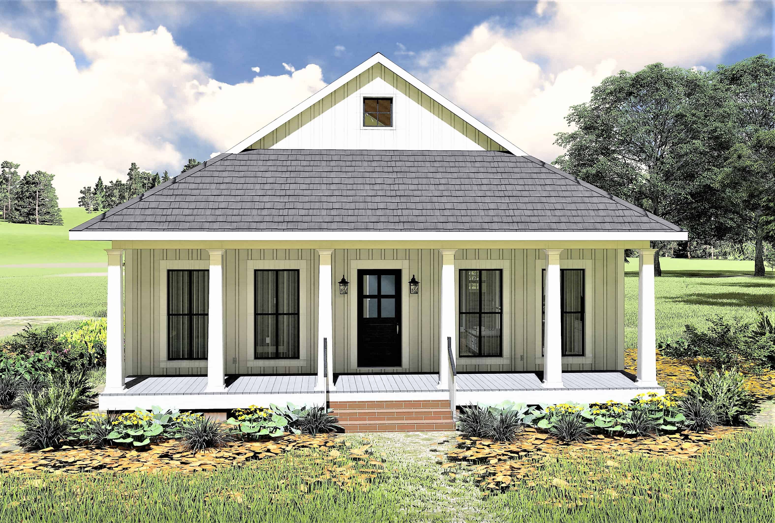 Bungalow home (ThePlanCollection: Plan #123-1109)
