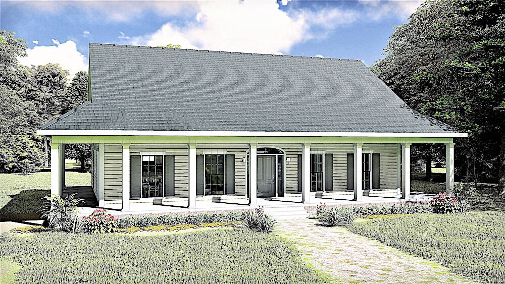 Front View of this 3-Bedroom, 2159 Sq Ft Plan - 123-1110