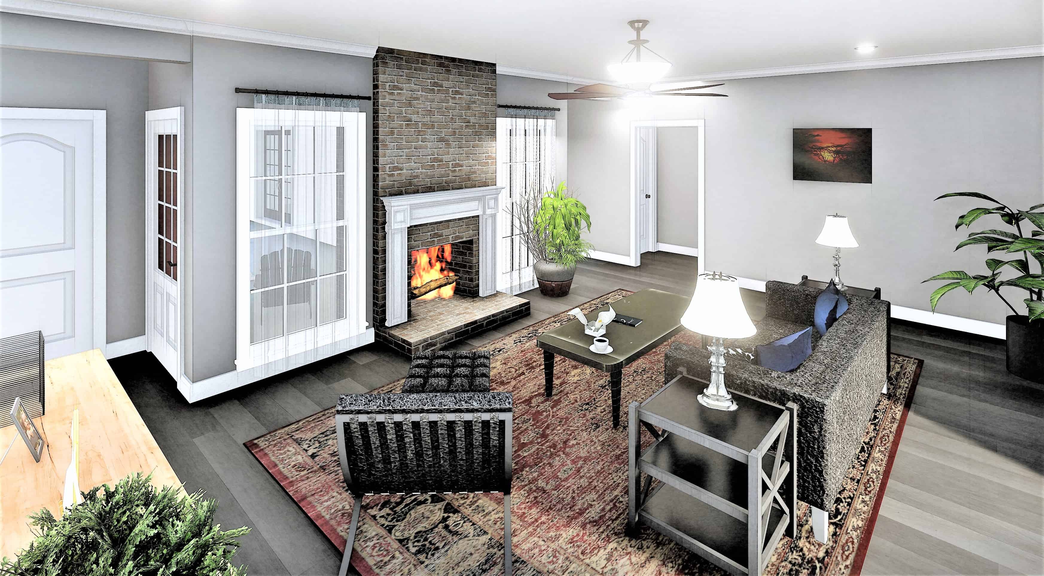 Great Room of this 3-Bedroom, 2159 Sq Ft Plan - 123-1110